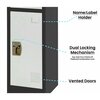 Adiroffice Large 3 Door Locker, Black Body With White Doors, 4PK ADI629-203-B-W-PKG-4